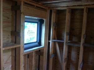 One of the smaller windows shown from the inside